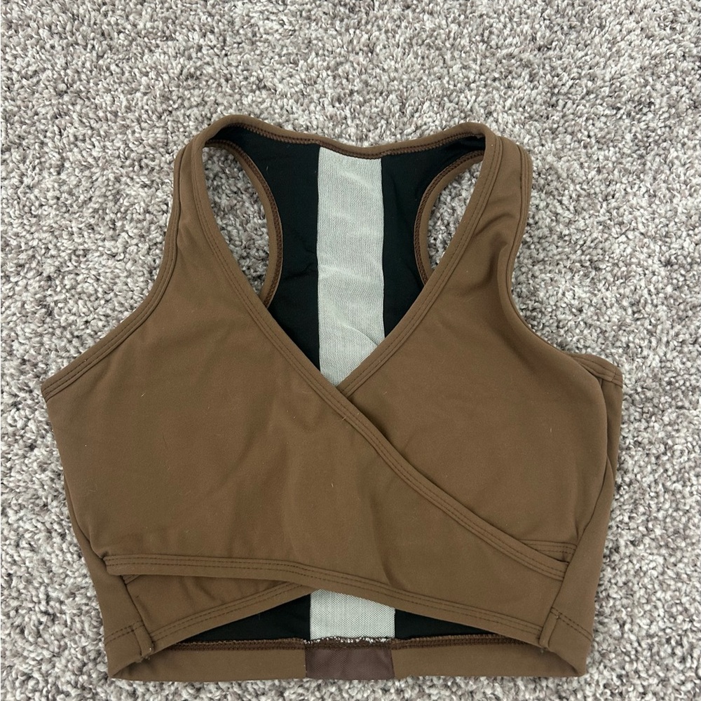 NVGTN - Brown Wrap Sports Bra